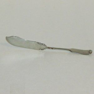 Antique Silver Plate Master Butter Knife Fiddle Handle Vintage Cutlery Flatware